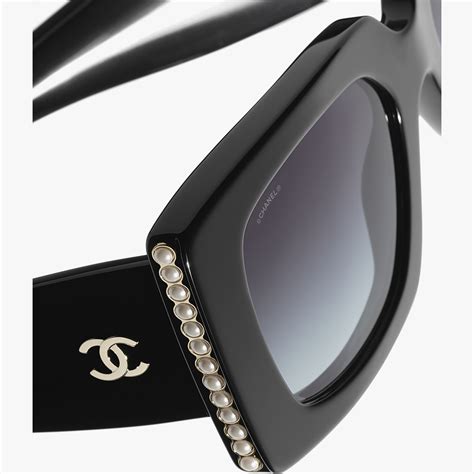 chanel sonnenbrille mit perlen|chanel sonnenbrille schwarz gold.